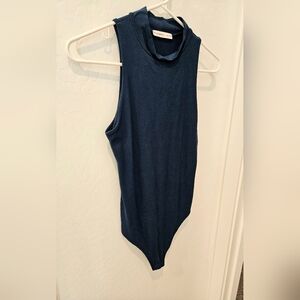 Sincerely Jules Blue Womens Bodysuit, Size Medium